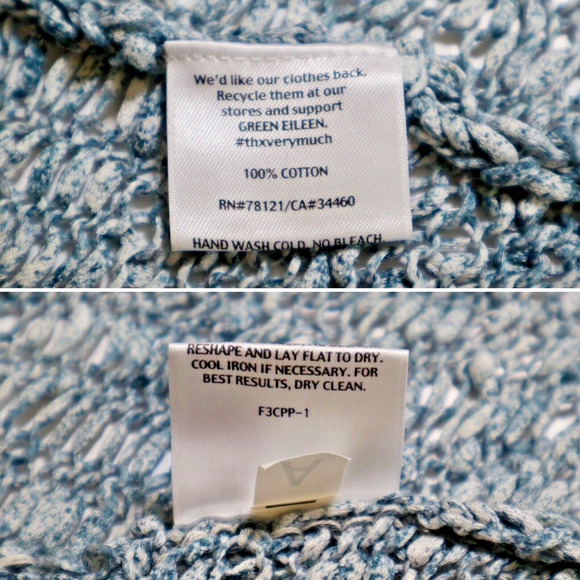 Eileen Fisher Size L Cotton Knobby Knit Draped Cardigan Gray - Picture 10 of 10